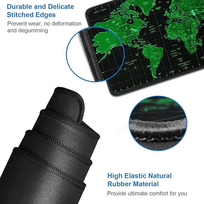 Large Gaming Mouse Pad, 31.5x15.7 inch Large Extended Computer Keyboard Mouse - Image 5