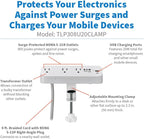 Eaton Tripp Lite Series Desk Clamp Power Strip Surge Protector, USB-A & USB-C - Image 2