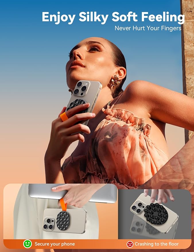 JOYROOM Magnetic Suction Cup Phone Mount, Silicone Suction Phone Case Holder - Image 5