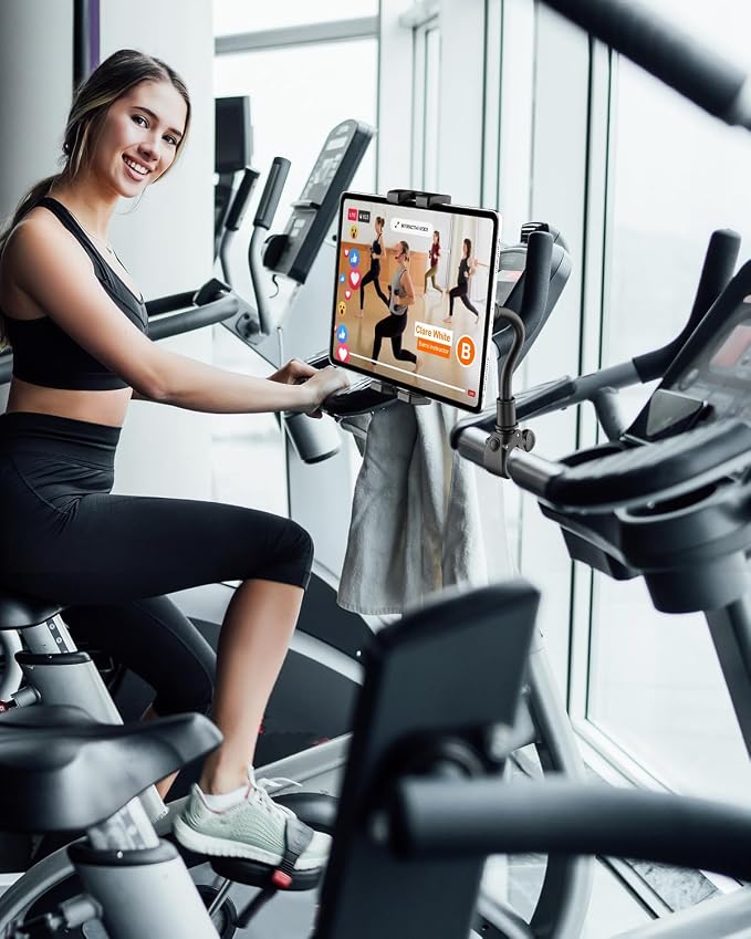 woleyi Gooseneck Tablet Holder for Spin Bike, Peloton Tablet Mount Exercise - Image 8