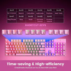 RisoPhy Mechanical Gaming Keyboard, RGB 104-Key Ultra-Slim Backlit USB Wired - Image 4