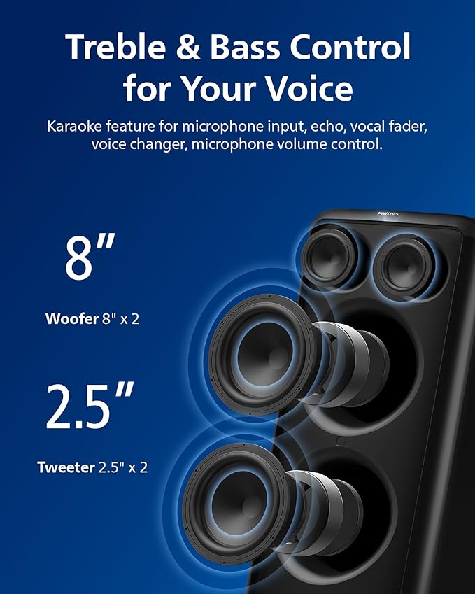Philips X5206 bluetooth party speaker, portable - Image 2