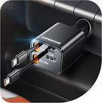 SUPERONE Retractable USB C Car Charger, Phone Car Charger Fast Charging by SUPERONE