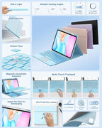 GreenLaw Keyboard Case for iPad Air 11-inch 2025/2024 & Air 4th/5th Gen & iPad - Image 3