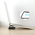 Portable Laptop Wedge Airflow Cooling Stand, Aluminium Laptops Feet Legs - Image 4