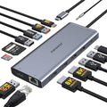 USB C Docking Station Dual Monitor by ABIWAZY