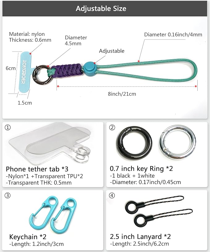 Cell Phone Lanyard Wrist Strap, Key Lanyard - Image 4
