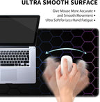 Hexagon Honeycomb Large Mouse Pad, Gaming Keyboard Desk Pad, Extended Mouse Mat - Image 5
