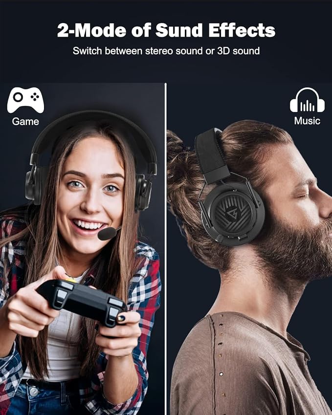 Inwa Headset Wireless with Game, Gaming Headphones with 3D Spatial Audio - Image 7