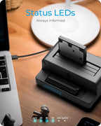 M.2 NVMe & SATA SSD/HDD Hard Drive Docking Station, ICY BOX USB-C 10Gbps M.2 - Image 6