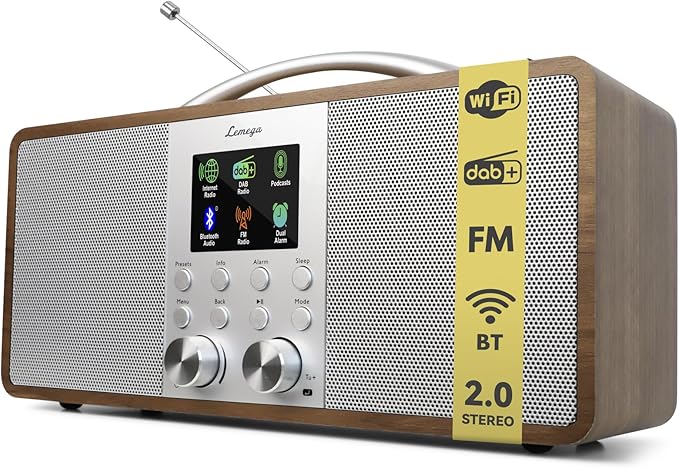 Lemega IR6 Internet Radio with Podcasts & Bluetooth Streaming, FM Stereo Radio by LEMEGA