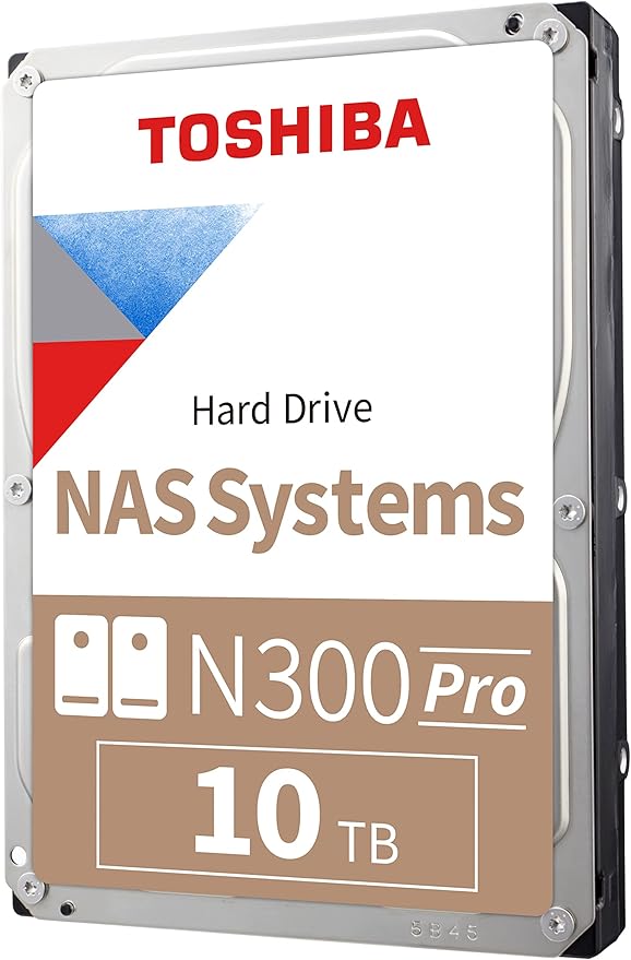 Toshiba N300 PRO 10TB Large-Sized Business NAS 3.5-Inch Internal Hard Drive by Toshiba