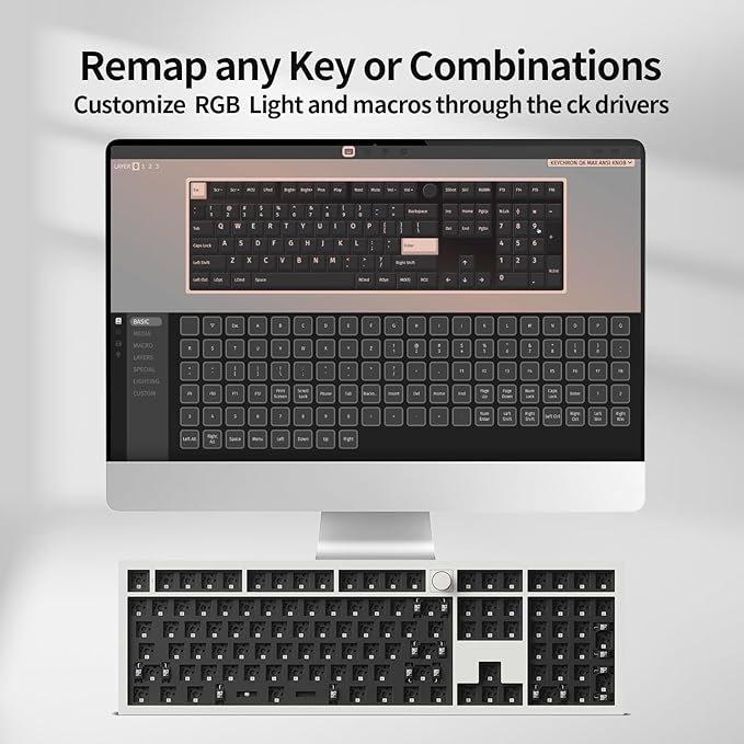 Keychron Q6 Max QMK/VIA Wireless Custom Mechanical Keyboard Barebone Knob - Image 2