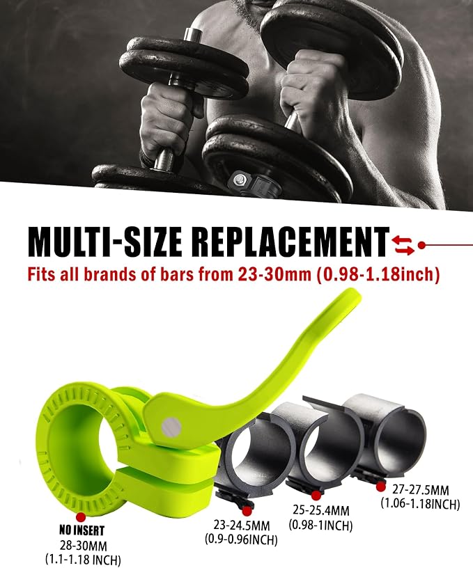 Mini Barbell Clips 1 inch I Multi-Size Adjustable Barbell Collar I 1 inch - Image 2