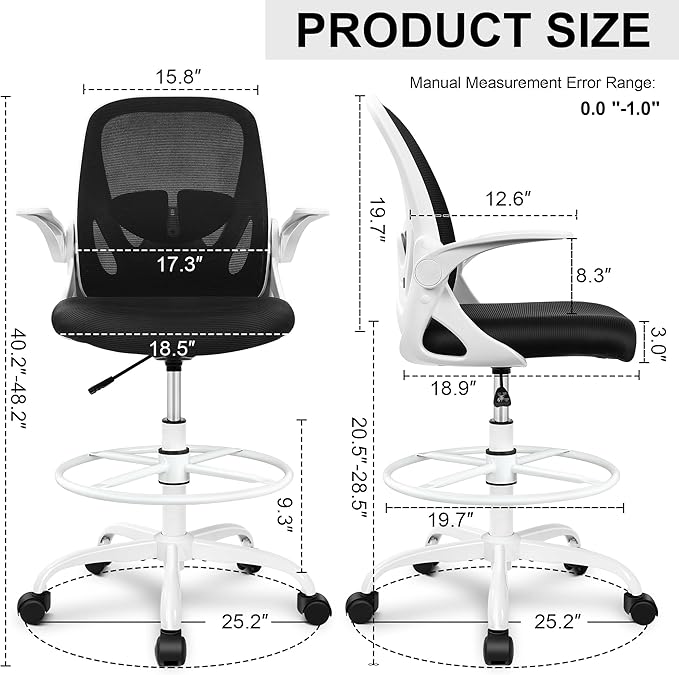Primy Ergonomic Drafting Chair - Image 2