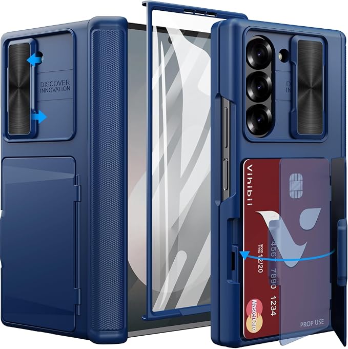 Vihibii for Samsung Galaxy Z Fold 6 Case Wallet by Vihibii