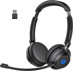 Wireless Headset with Mic for Work, Advanced Noise Reduction Microphone by Rownfusny