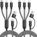 Multi Charging Cable 5 in 1, Nylon Braided USB C Multiple Charger Cord by MPATIBY