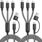 Multi Charging Cable 5 in 1, Nylon Braided USB C Multiple Charger Cord by MPATIBY