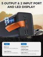 80000mAh Power Bank Fast Charging, 30W PD & QC 3.0 High Capacity Portable - Image 6