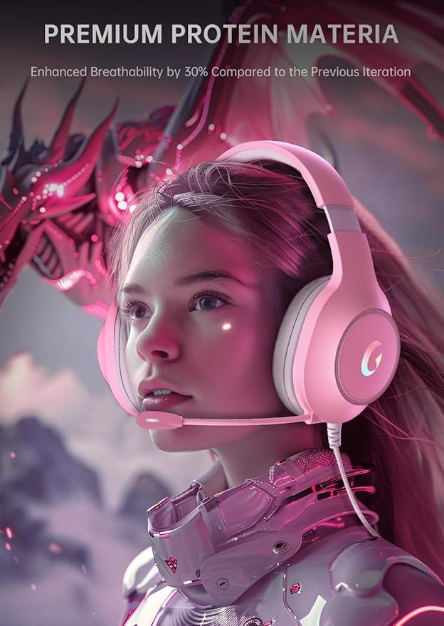 CM7002 Gaming Headset for PS5, Xbox Series, Surround Sound RGB Gaming Headphones - Image 6