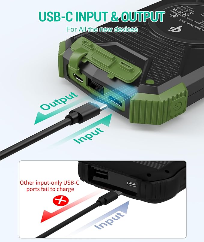 BLAVOR Solar Charger Power Bank 10, Portable Wireless Charger, 20W Fast - Image 4