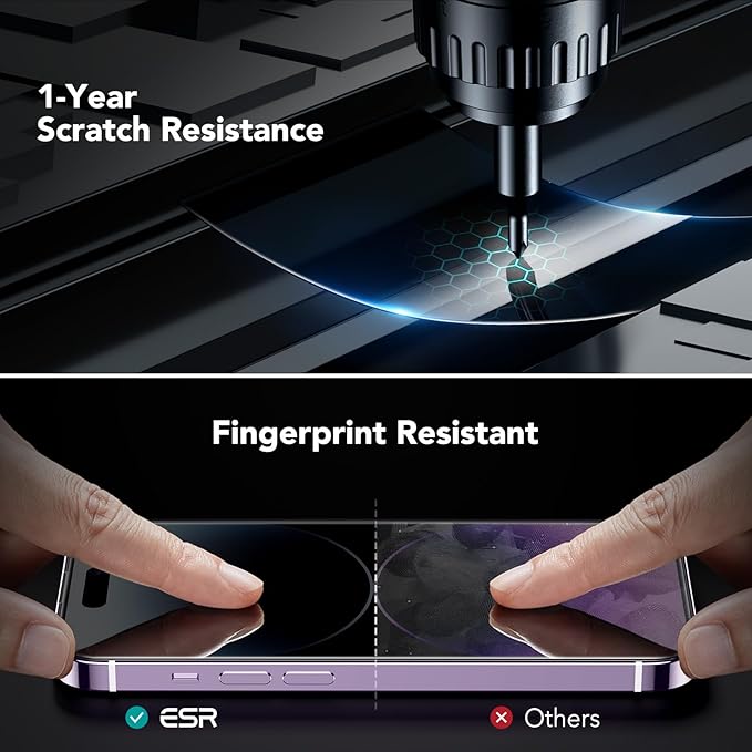 ESR 3 Pack for iPhone 14 Pro Privacy Screen Protector, Anti-spy Tempered-Glass - Image 7