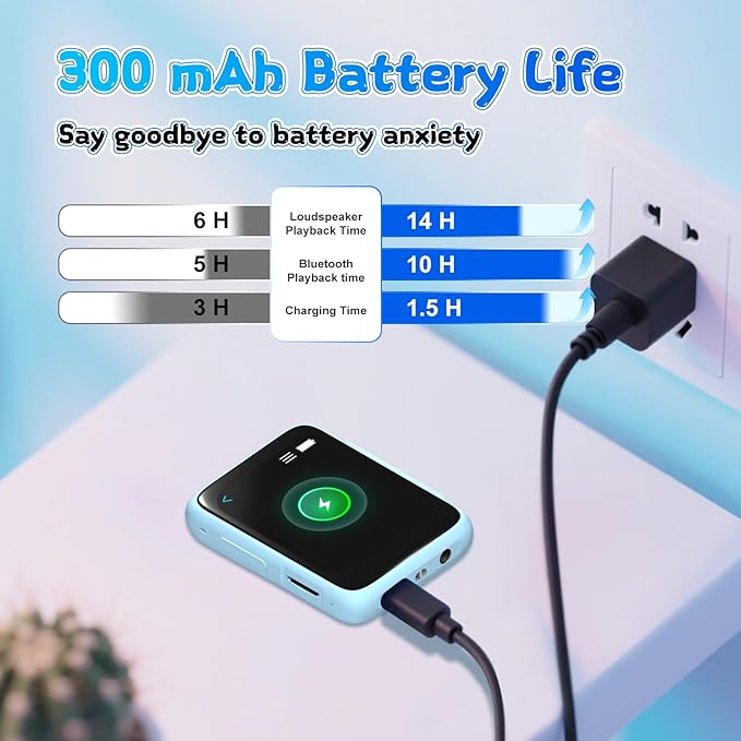 32GB MP3 Player for Kids, Simple & Portable Tiny Travel Music Player Non WiFi - Image 8