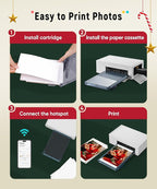 Liene M100 4x6'' Photo Printer Bundle, Wi-Fi Picture Printer - Image 7