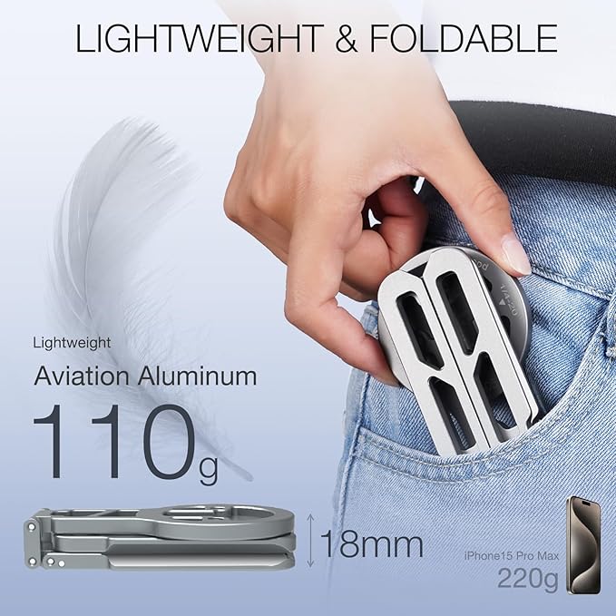Magnetic Pocket Phone Tripod Foldable Compatible - Image 6