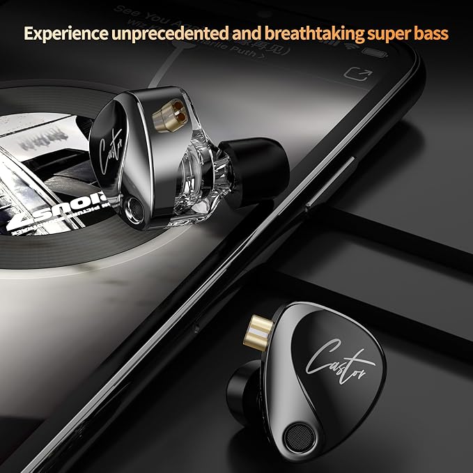 KZ Castor in Ear HiFi Earphone 2DD Dynamic High-end Tunable IEM Earphones in - Image 3
