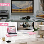 Dual-Monitor-Stand-Riser-For-Desk Adjustable Length 32-40 Inch，Large Desktop - Image 7
