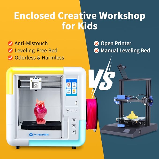 X-Maker 3D Printer for Kids and Beginners, Fully Assembled High-Speed 3D Printer - Image 4