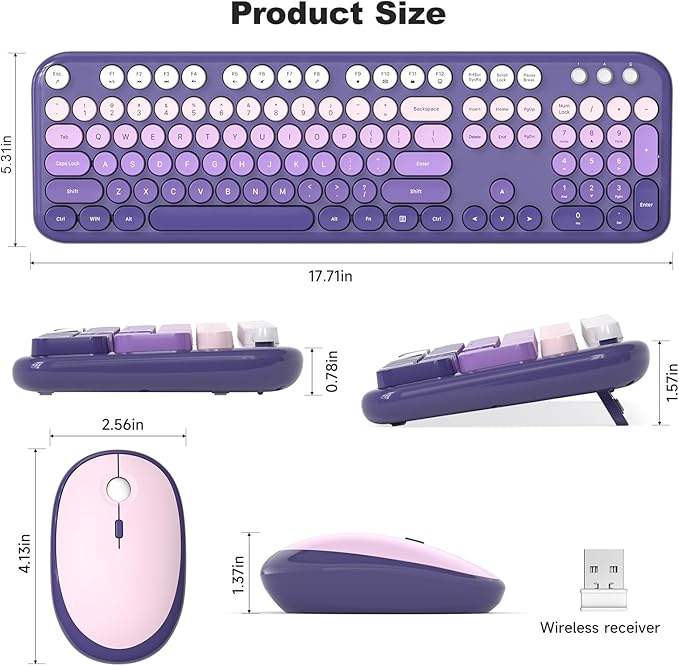 KNOWSQT Wireless Keyboard Mouse Combo - Image 8