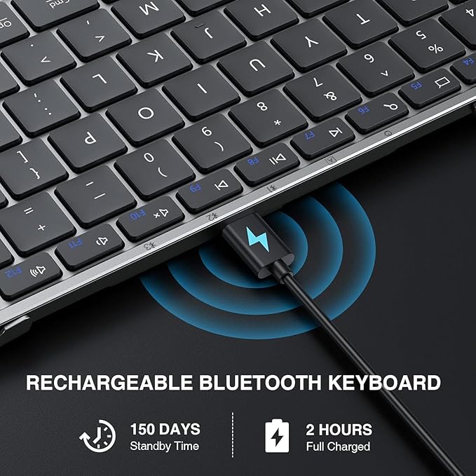 ProtoArc Foldable Bluetooth Keyboard, XK01 Folding Wireless Portable Keyboard - Image 6