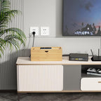 Bamboo Cable Management Box, Medium Cord Organizer Box Cable Box to Hide Wires - Image 6