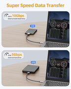 SUNGUY 10Gbps Micro B to USB C Hard Drive Cable 0.5FT, USB 3.1 USB C to Micro B - Image 3