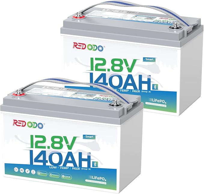 Redodo Smart Bluetooth 12V 140Ah LiFePO4 Battery, Group31 Lithium Battery by PrimeDayRedodoSaveup55