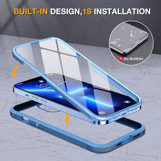 Miracase Glass Case for iPhone 13 Pro Max 6.7 inch, 2023 Upgrade Full-Body - Image 3