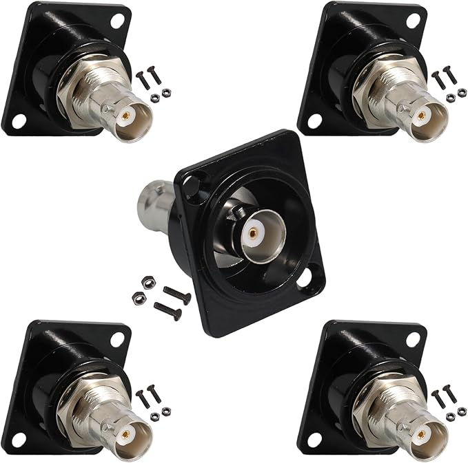 PENGLIN 5PCS BNC D Series Panel-Mount Connector, Coaxial BNC Female to Female by PENGLIN