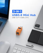 FORIDA 3 Ports USB 3.0 Adapter, USB Hub - Image 2
