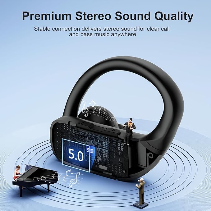 occiam Wireless Earbuds Bluetooth Headphones 48H Play Back Earphones in Ear - Image 5