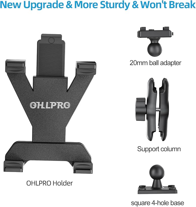 OHLPRO Tablet Holder for Truck, Heavy Duty Drill Base Tablet Car Mount for iPad - Image 3