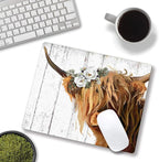 Floral Mouse Pad, Cute Flowers Mouse Pad, Square Mouse Mat Waterproof Mousepad - Image 2