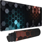 Hexagon Honeycomb Large Mouse Pad, Gaming Keyboard Desk Pad, Extended Mouse Mat by BAHDSISFA