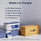 12V 200Ah LiFePO4 Battery, 2560Wh Lithium Deep Cycle Marine/RV Battery - Image 9