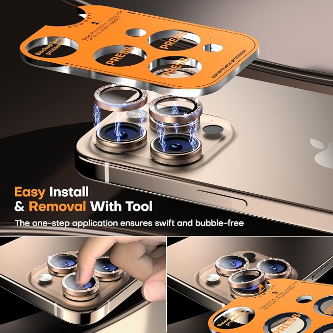 Camera Lens Protector for iPhone 16 Pro Max/16 Pro/15 Pro Max/15 Pro/14 Pro - Image 6