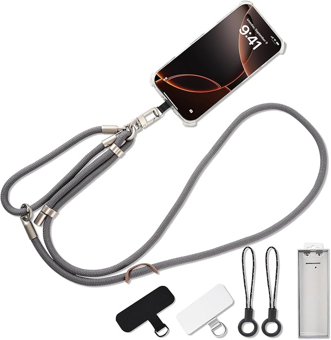 3-in-1 Adjustable Phone Lanyard Crossbody Cell Phone Neck Strap Universal by Unknown