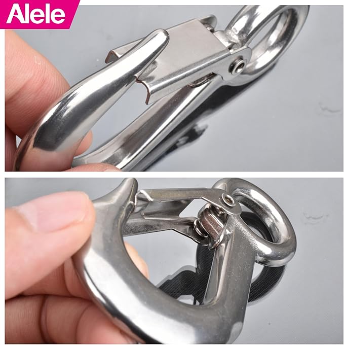 Alele Grab Hooks, 440 Pounds Slip Hooks, Stainless Steel Lifting Hook Rigging - Image 5