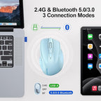 TECKNET Wireless Mouse Silent 4800 DPI Computer USB A & Bluetooth Mouse 6 - Image 2